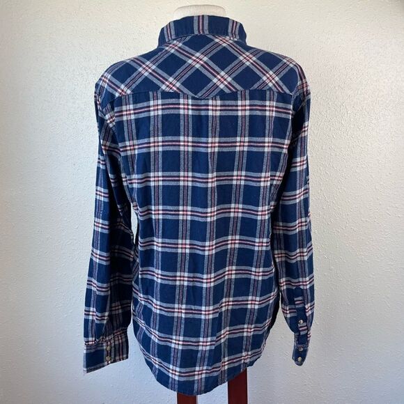 JACHS Girlfriend Plaid Button Down Shirt Size L EUC - Picture 6 of 8